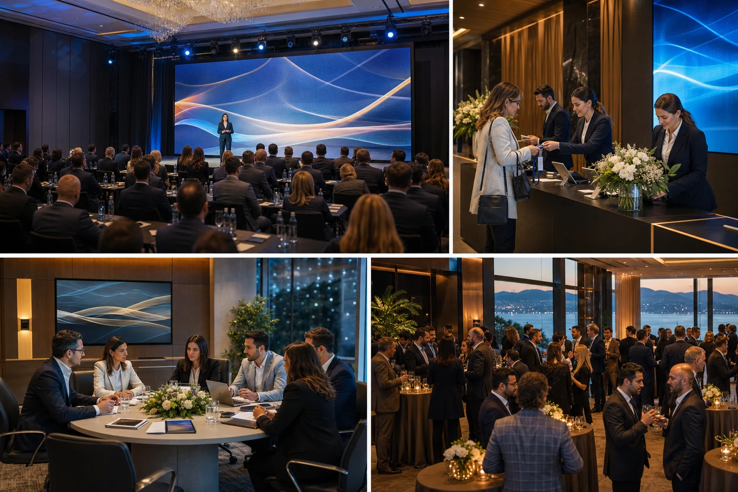 Türkiye'de konferans, kayıt, toplantı ve networking içeren kurumsal etkinlik yönetimi